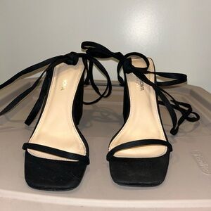Black Lace Up Heels